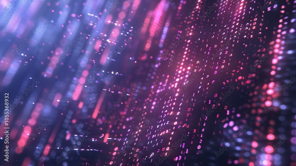 Poster binary code background