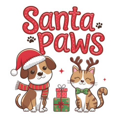 Obraz premium Santa Paws png