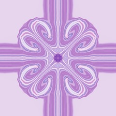 Abstract purple and white swirling mandala