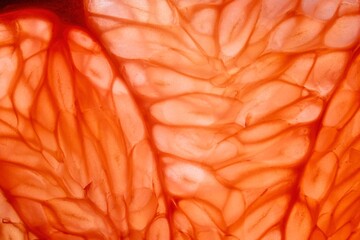 Macro texture of juicy grapefruit with abstract elements