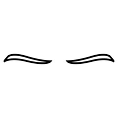 Brows icon vector. Eyebrow illustration sign. Forehead symbol or logo.