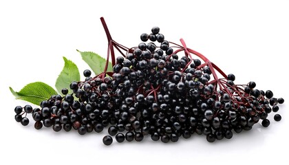 Elder or elderberry isolated on white background