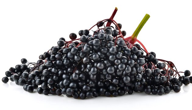 Elder or elderberry isolated on white background - Powered by Adobe