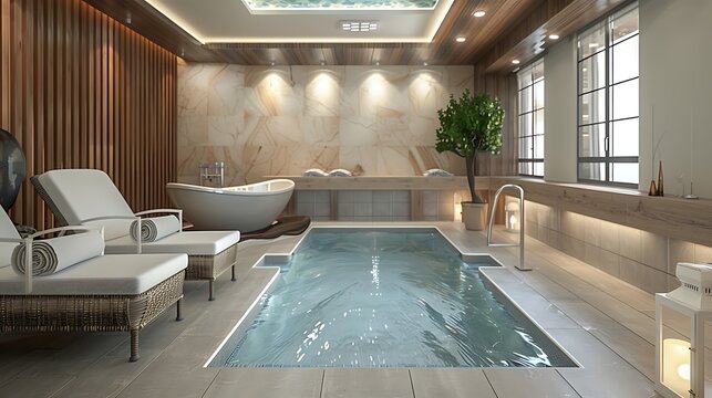 Spa center with swimming pool
