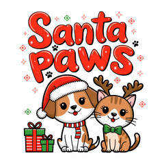 Obraz premium Santa Paws png