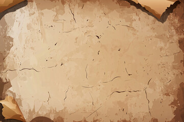 Aged textured paper with torn edges and rustic tones offers an antique feel ideal for vintage backgrounds
