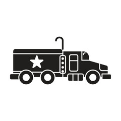 Trailer icon vector on white background