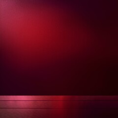 Obraz premium Deep burgundy background banner with red light gradients and empty space, perfect for classy digital designs and promotional visuals