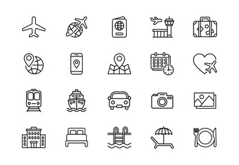 travel icon vacation trip tour 
holiday destination map vector transportation flight arrival guide journey tourist symbol hotel check in airport landmark tourist attractions road trip gps location fly