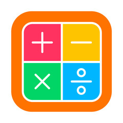 Obraz premium Calculator for math Icon