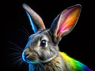 Black and White Rabbit Logotype Design for Branding and Marketing