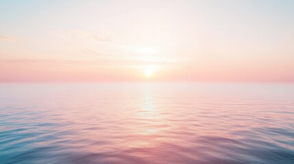 Fototapeta premium Serene Ocean Sunrise with Pastel Colors