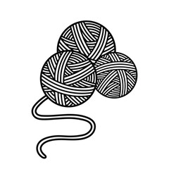 Wool Thread Vector Image, Knitting Wool Ball Image, Yarn of Ball Vector Clip art.
