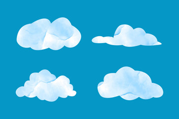 clouds on blue background