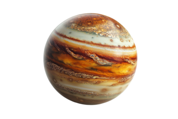 A stunning representation of Jupiter showcasing swirling colors and dynamic cloud patterns