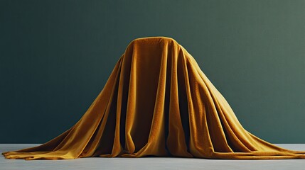 Mysterious Covered Object With Yellow Fabric