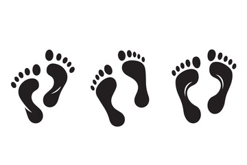 Footprints Footsteps Silhouette Illustration