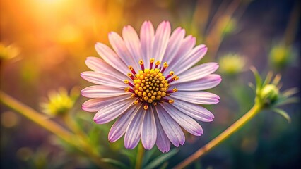 Obraz premium Close-up shot of a single wildflower bloom with intricate details and delicate texture, nature, flower detail, delicate features, close up, bloom