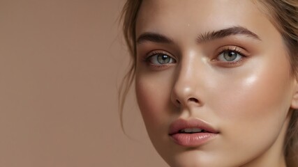Fototapeta premium Soft Natural Glow on Flawless Skin
