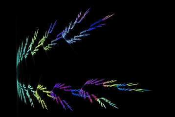 Computer generated fractal pattern and shape