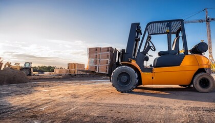 工事に使用するフォークリフト