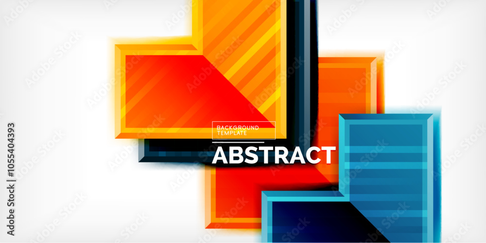 Aufkleber Arrow symbols created with 3d effects and line texture geometric abstract background