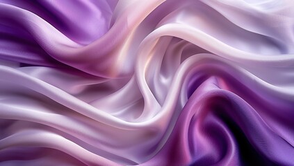 Obraz premium Abstract Purple and White Fabric Swirls