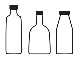 spice drink bottle icon set