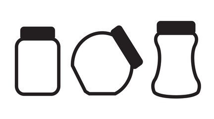 snack jar icon set