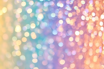 Soft focus on pastel glitter background with bokeh effect