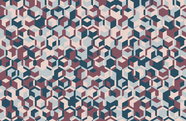 Graphic geometric pattern with clean shapes and mosaic repetition. Ideal for posters, backgrounds, and seamless textile designs with trendy, modern style.