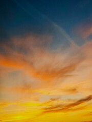 sunset in the sky