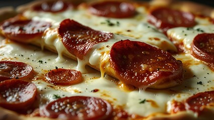 pizza with salami and olives