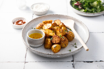 Baked baby potato with spices