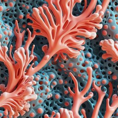 Seamless abstract texture with a fluid and organic design, resembling intricate coral reef patterns