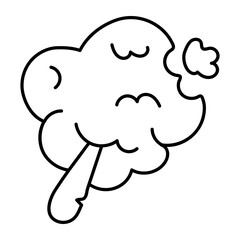 Cotton candy icon in doodle style 

