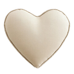 soft fabric heart shaped pillow with smooth texture and elegant design.