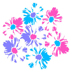 Obraz premium Many Pink Flower Pattern Decorative Design Happy Small Pretty Leaf Beautiful Green Plant Blooming Nature Lover Flowers Gardening Gardeners Thumb Garden Hobby Blooms Blossoms Gardener Leisure Summer