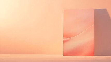 Fototapeta premium Minimalist Abstract Background with Peach Tones. Illustration background for presentation 