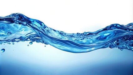 Aerial view of clear blue water flowing horizontally