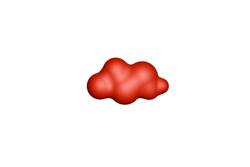 red heart on white
