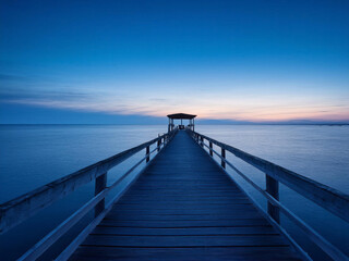 Obraz premium sunrise at the pier