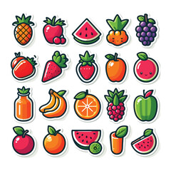 Fresh Fruit Still Life Vector, Lemon Silhouette Set, Delicious Fruits Clip Art Illustration