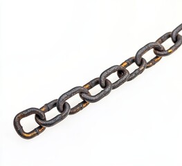 Obraz premium Chains and chain parts used in numerous industries, strong iron connection devices