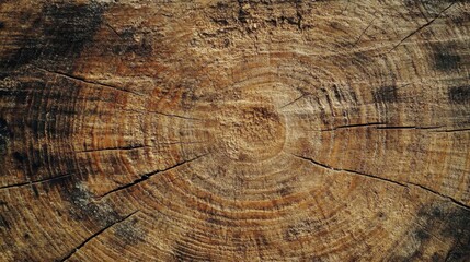 Fototapeta premium Aged Tree Stump on Wooden Log