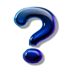 Naklejka premium Creative and Eye-Catching Image of a Question Mark on a Transparent Background Perfect for Design Projects and Visual Communication