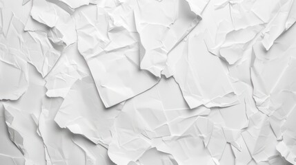 Obraz premium White Crumpled Paper Background
