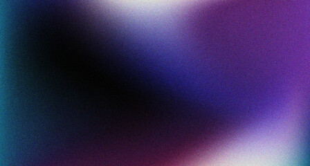 Grainy purple blue green on black background grainy texture dark abstract web banner header backdrop design copy space