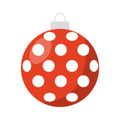 Christmas Bulb icon Isolated on White Background. Merry Christmas Decoration. Vector Graphic