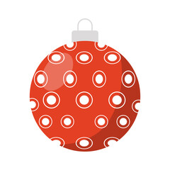 Christmas Bulb icon Isolated on White Background. Merry Christmas Decoration. Vector Graphic